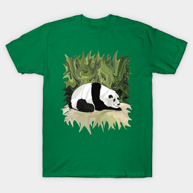 Driving at Panda Pace T-Shirt by distortionart